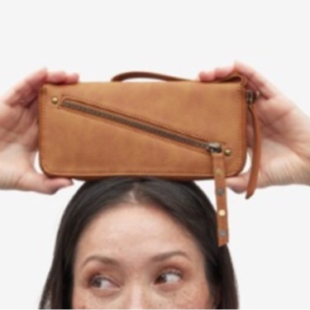 Free People Tan Leather Wallet